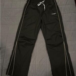 Black Athletic Pants with White Accents